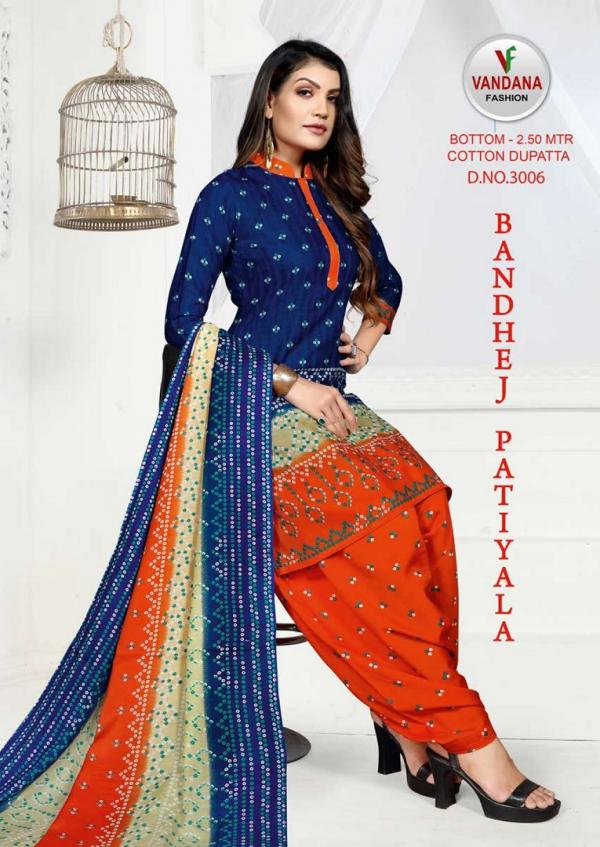 Vandana Bandhej Patiyala Vol-3 indo Cotton Patiyala Dress Material